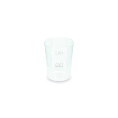 Vratný kelímek (PP) Ø 43 mm, 2cl/4cl, 50 ks