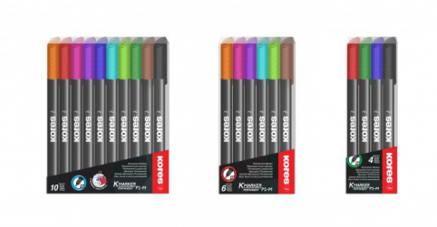 Popisovač Kores K-Marker Permanent P1, set 6 ks