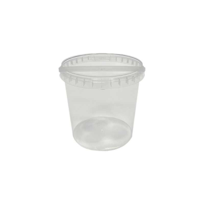 Kbelík kulatý PP transparentní 1080 ml s ručkou