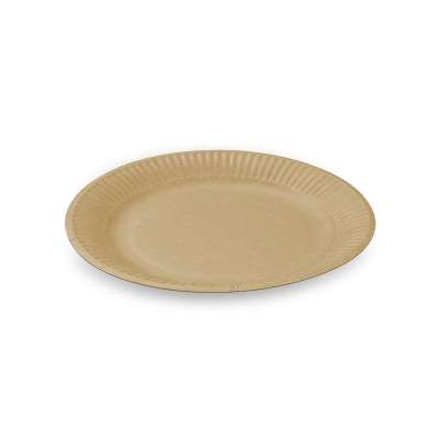 Papírový talíř nepromastitelný kraft Ø18 cm, 100 ks