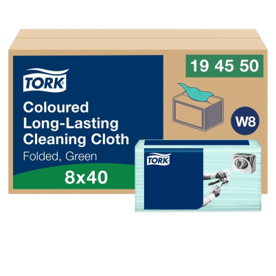TORK Long-Lasting netkané čisticí utěrky zelené, 40 ks