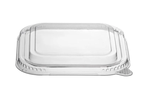 Víčko PET pro hranatou papírovou misku 750–1410 ml, transparentní, 50 ks