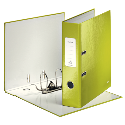Pákový pořadač LEITZ 180° WOW, 80mm - metalická zelená